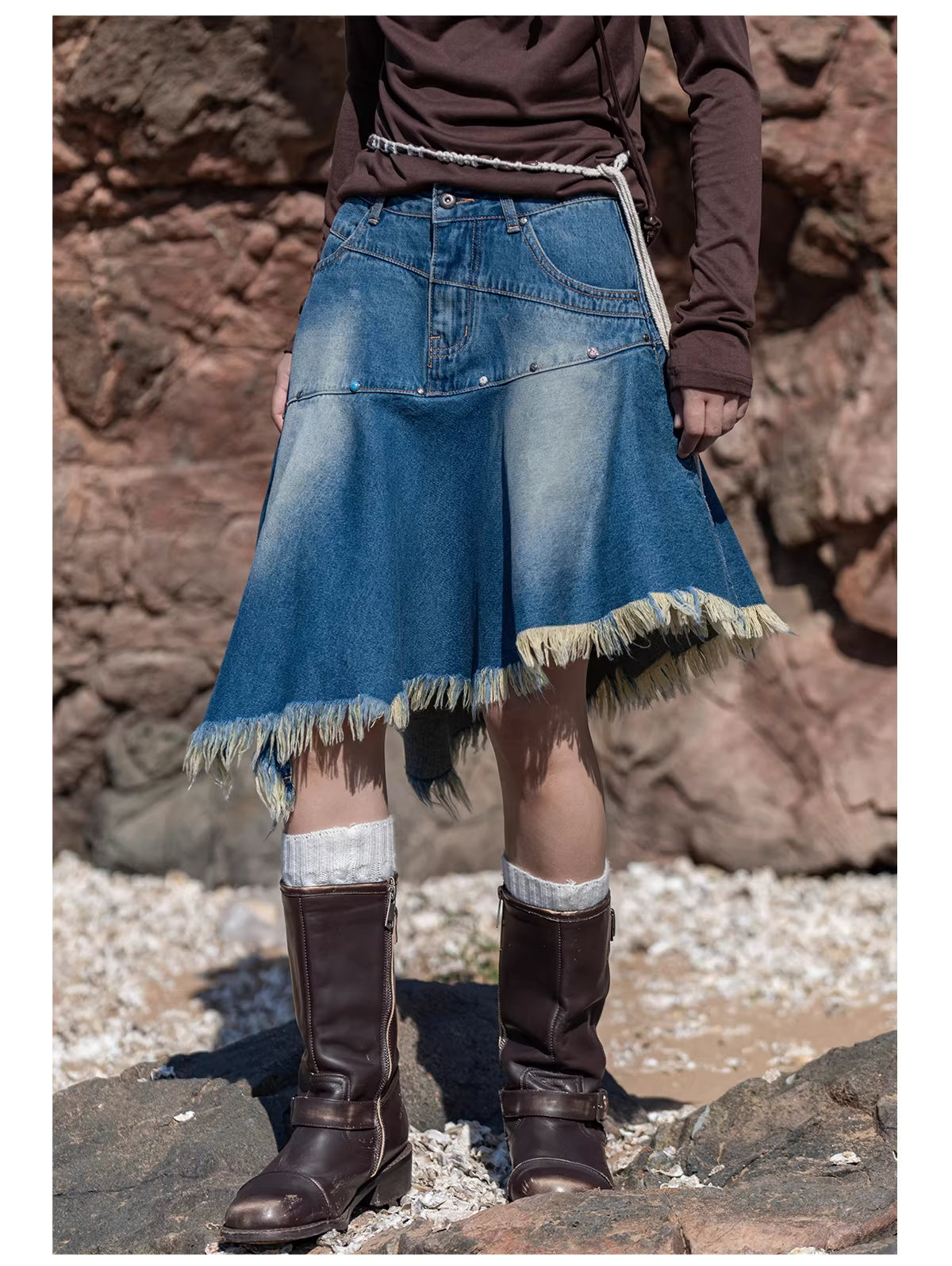 Obsidian Form Midi Skirt