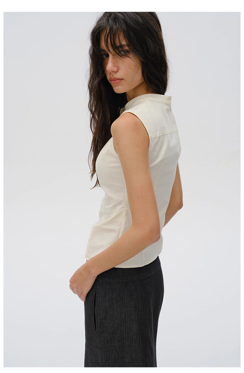 Asymmetric Button Blouse