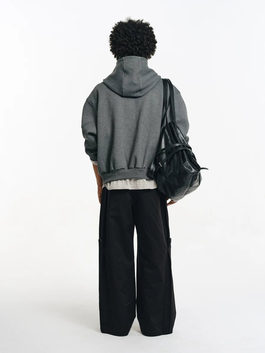 Detachable Plaid Layer Hoodie