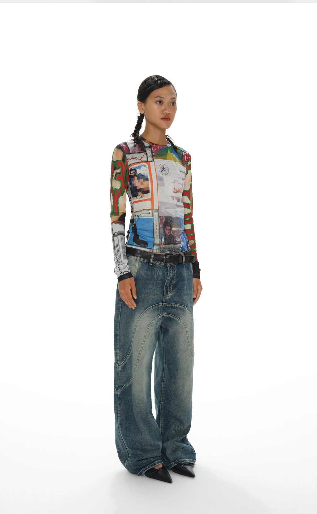 Zine Long-Sleeved Mesh Top