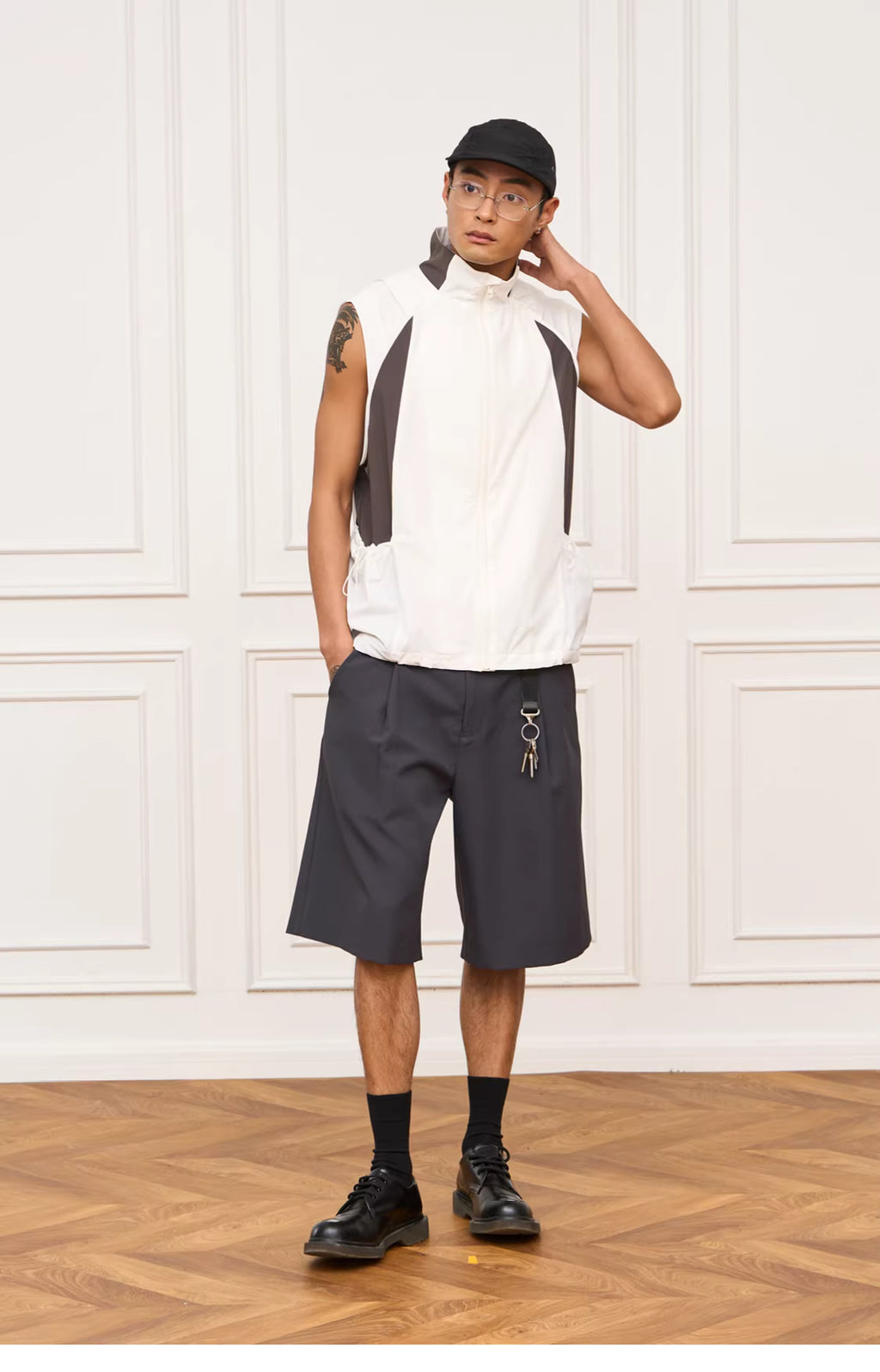 Interval Longline Pleated Suit Shorts