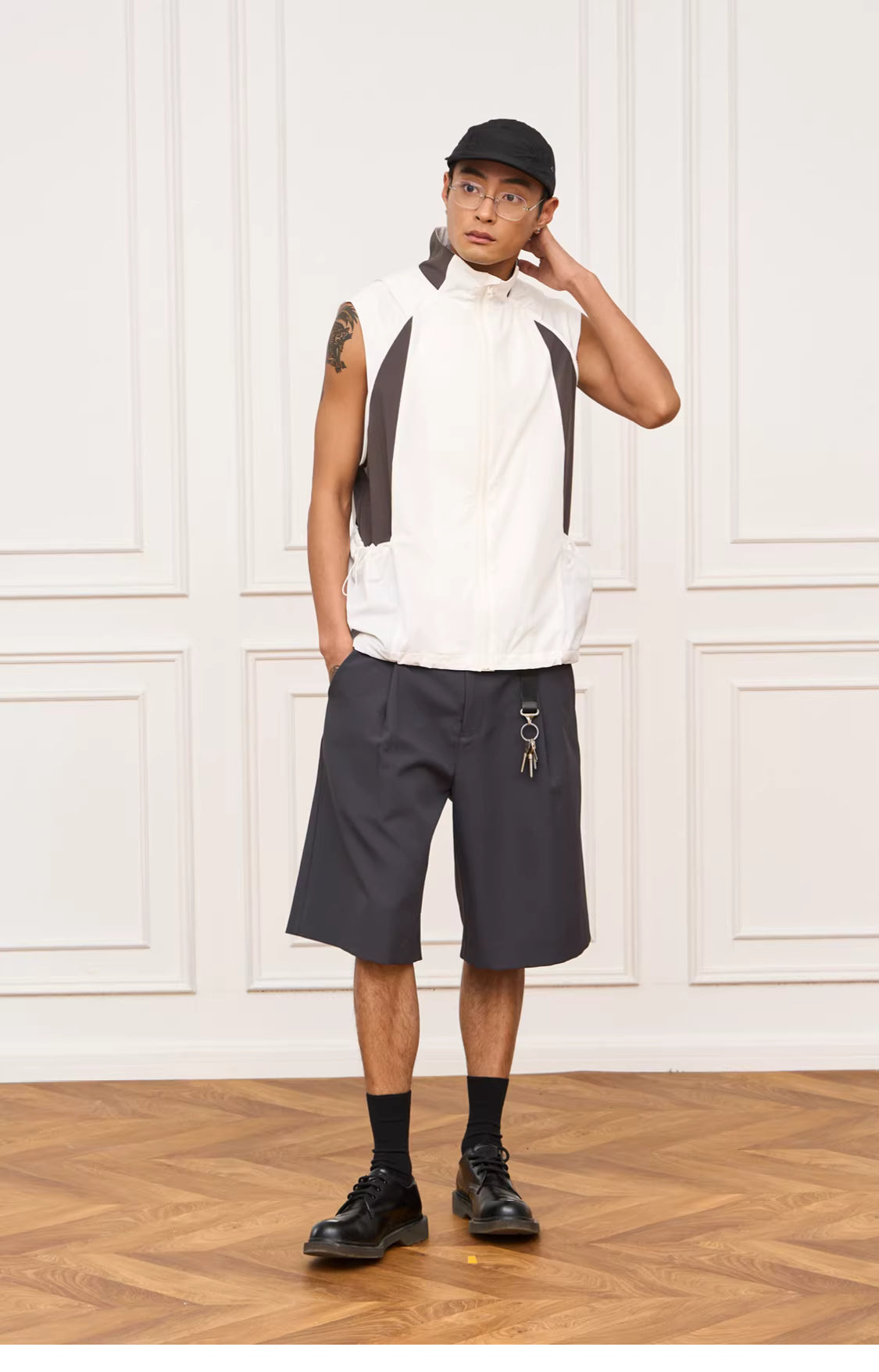 Interval Longline Pleated Suit Shorts