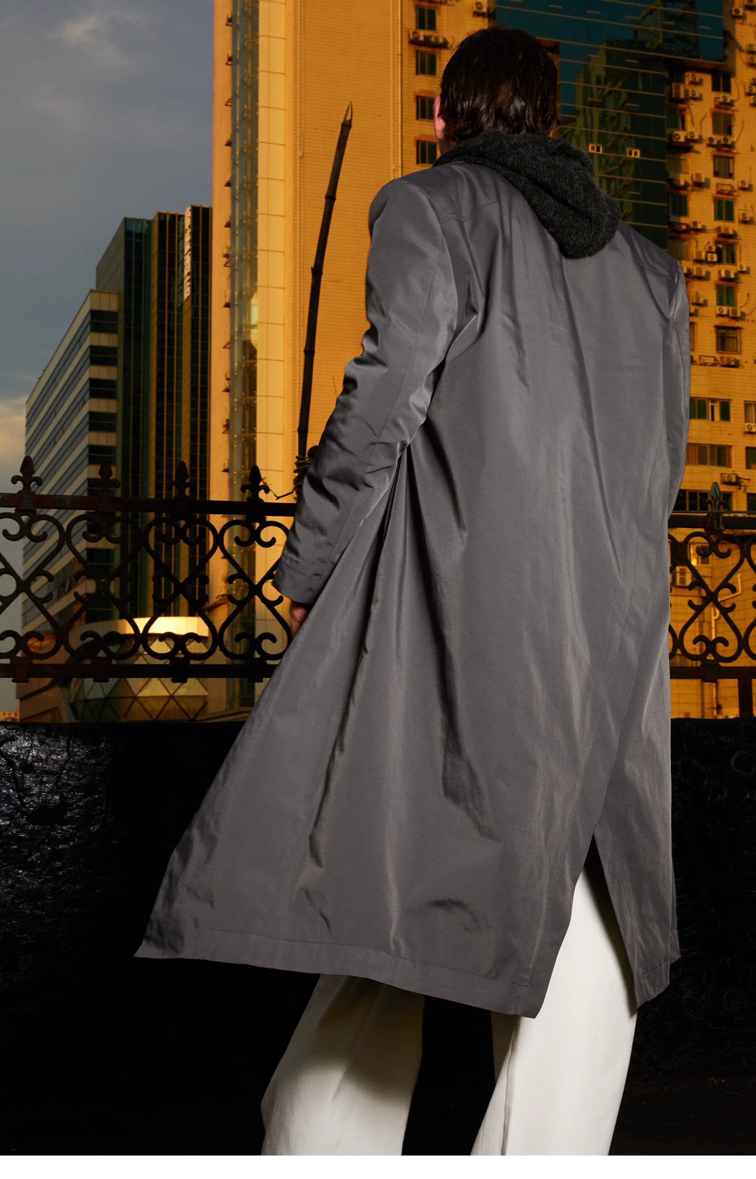 Single-Breasted Longline Mac Coat