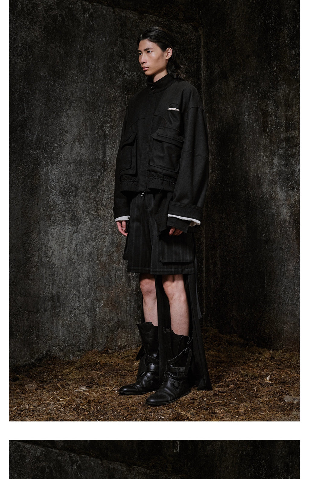 Blouson Jacket in Black Ink