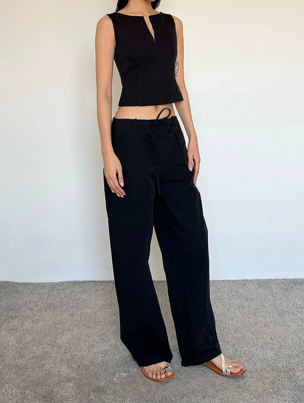 Sculpted Split-Neck Vest