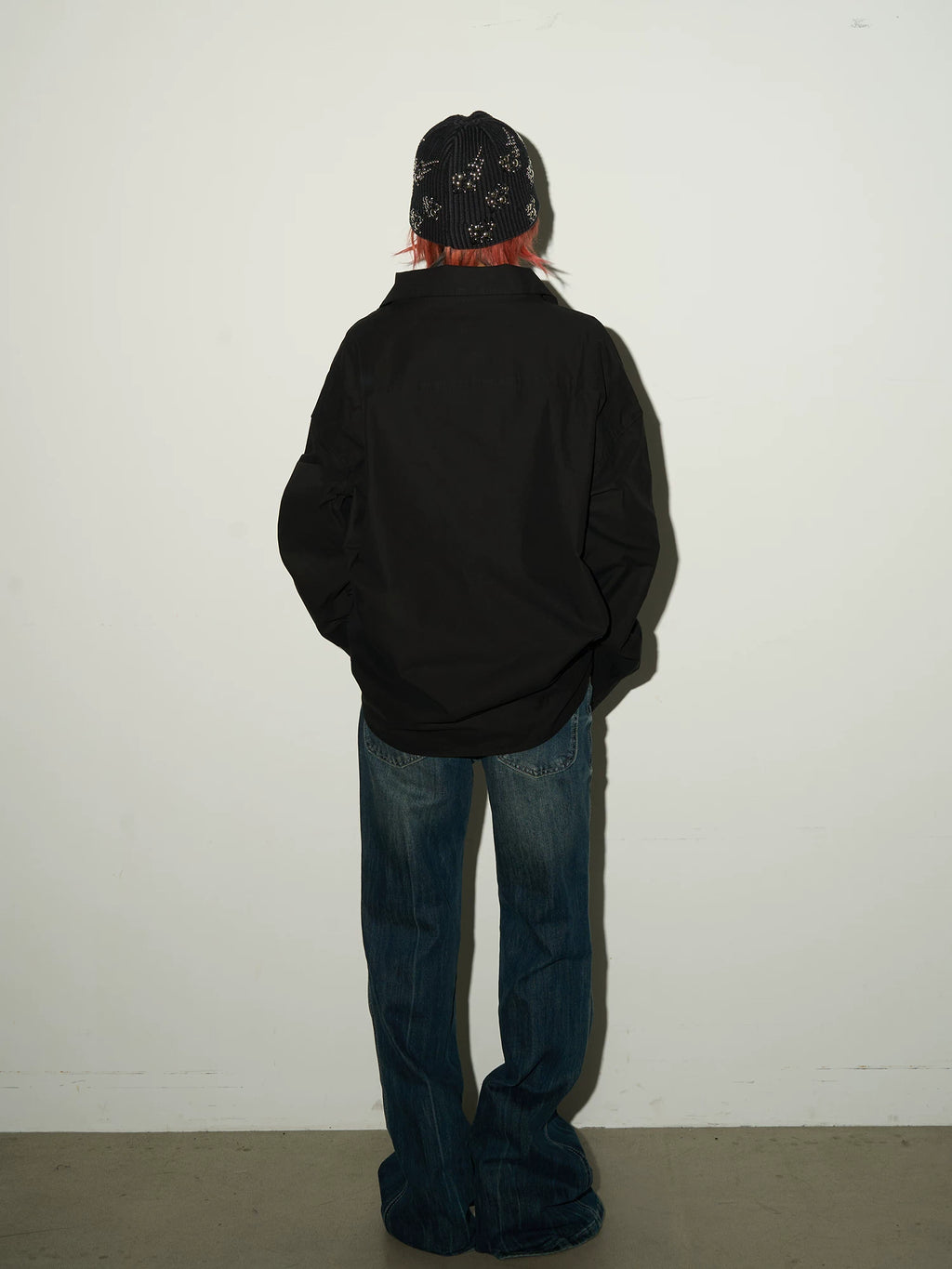 Stand Collar Oversized Shirt