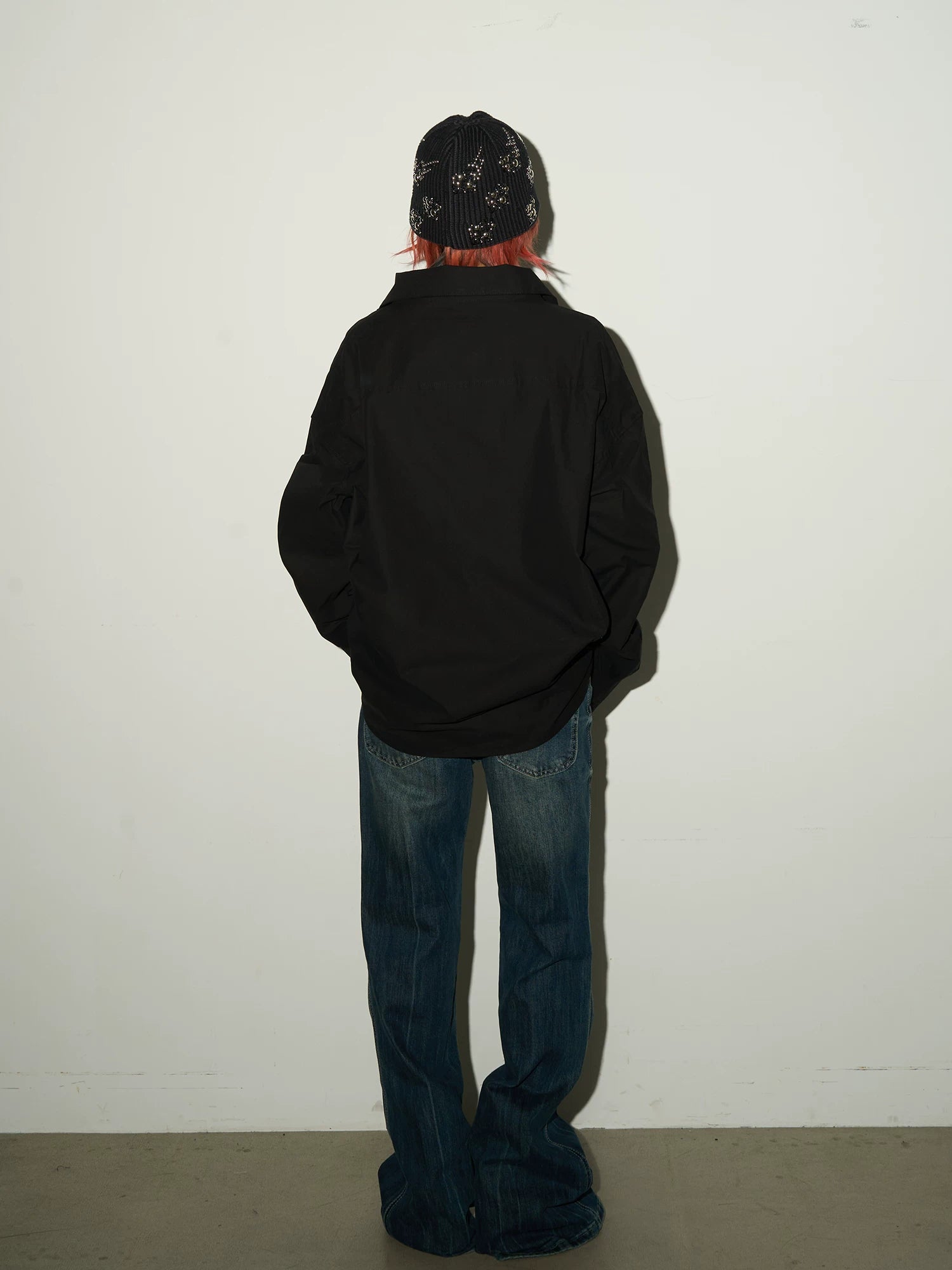 Stand Collar Oversized Shirt