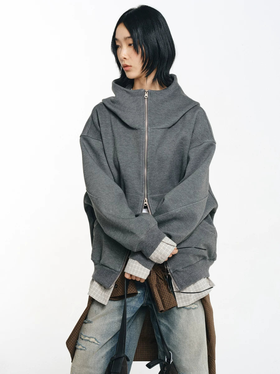 Detachable Plaid Layer Hoodie