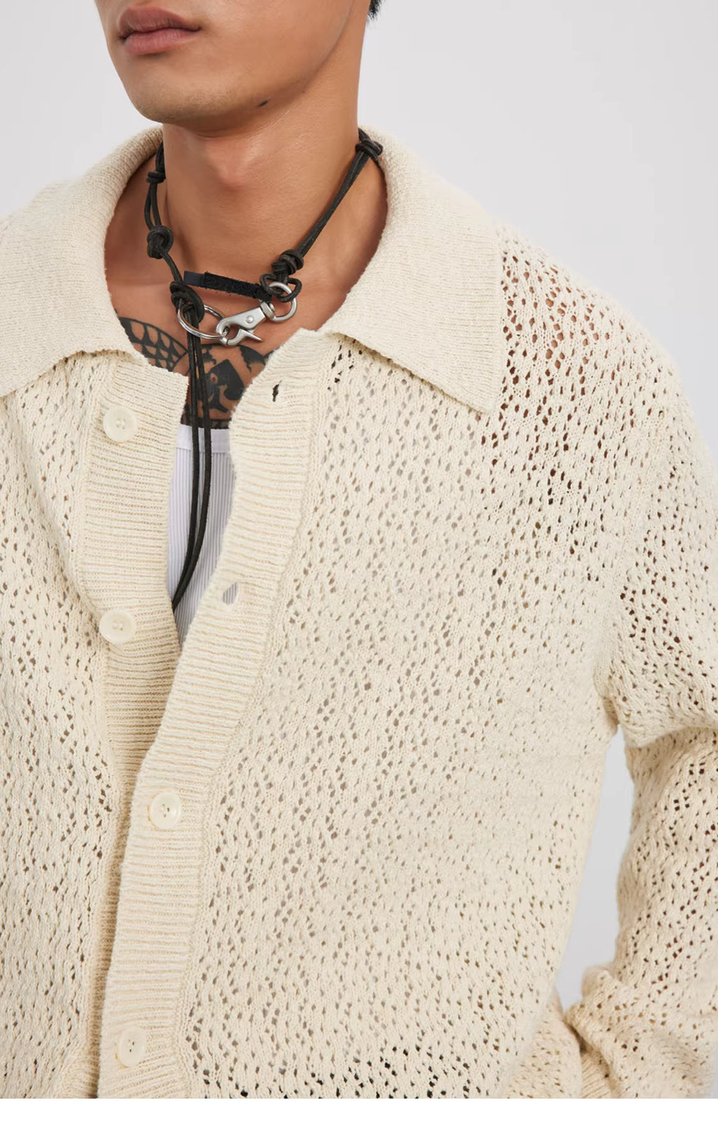 Raschel Matrix Knit Transitional Cardigan