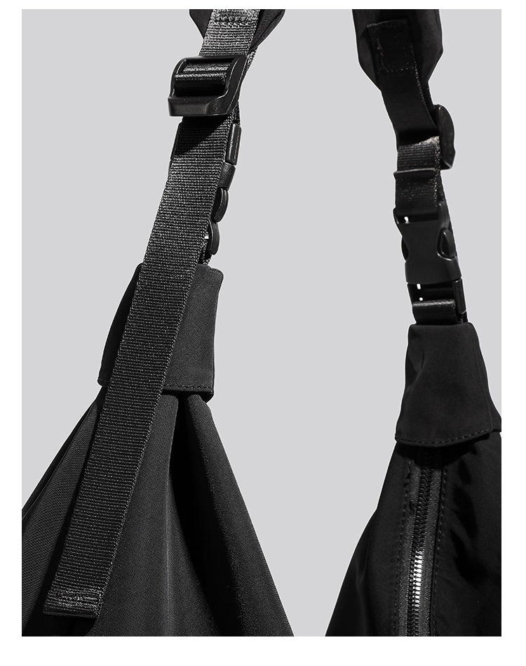 Fabric Shoulder Tote Bag in Black Ink