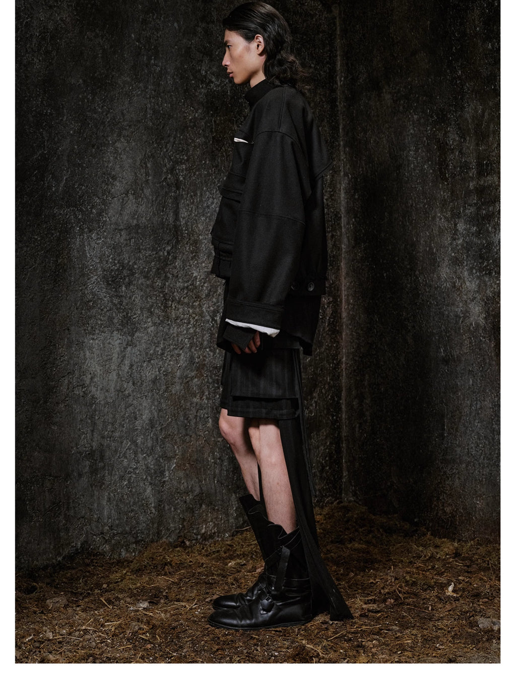 Blouson Jacket in Black Ink