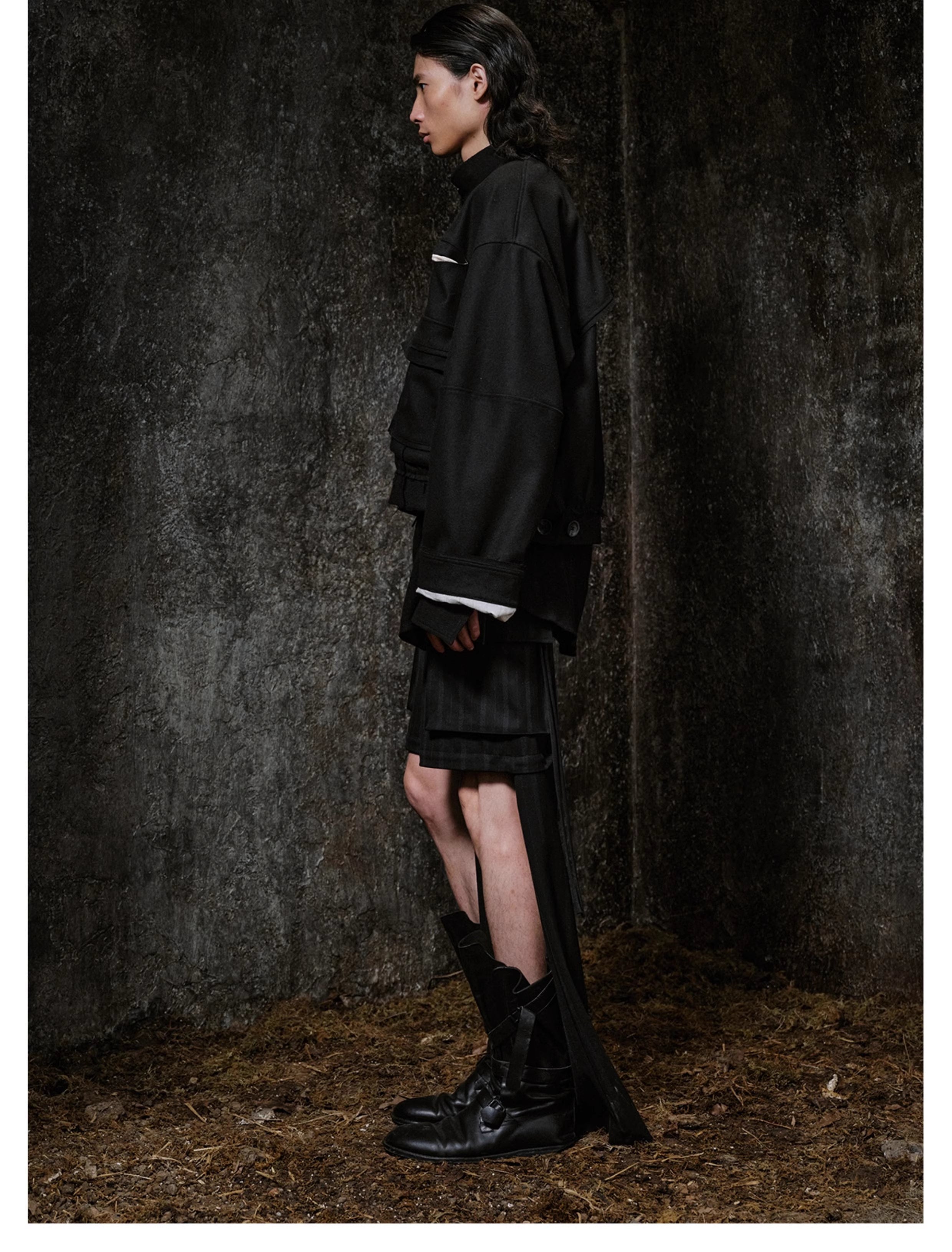 Blouson Jacket in Black Ink