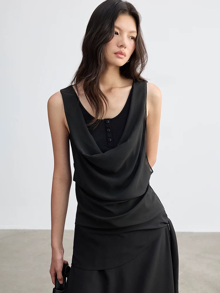 Cascade Drape Layered Tank