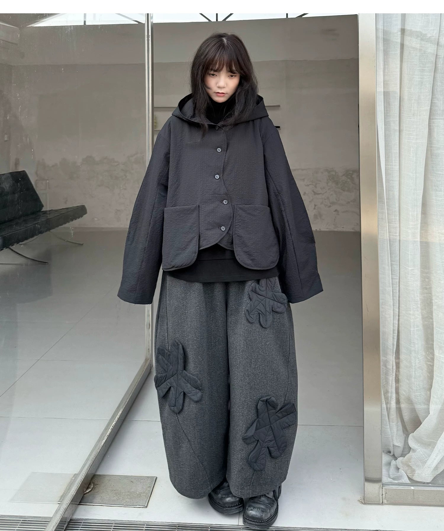 Shadow Hooded Quilted Jacket