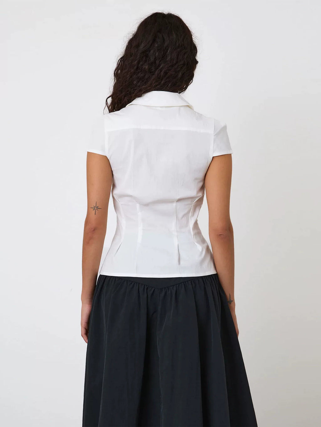 Missy Tailored Cap Sleeve Blouse
