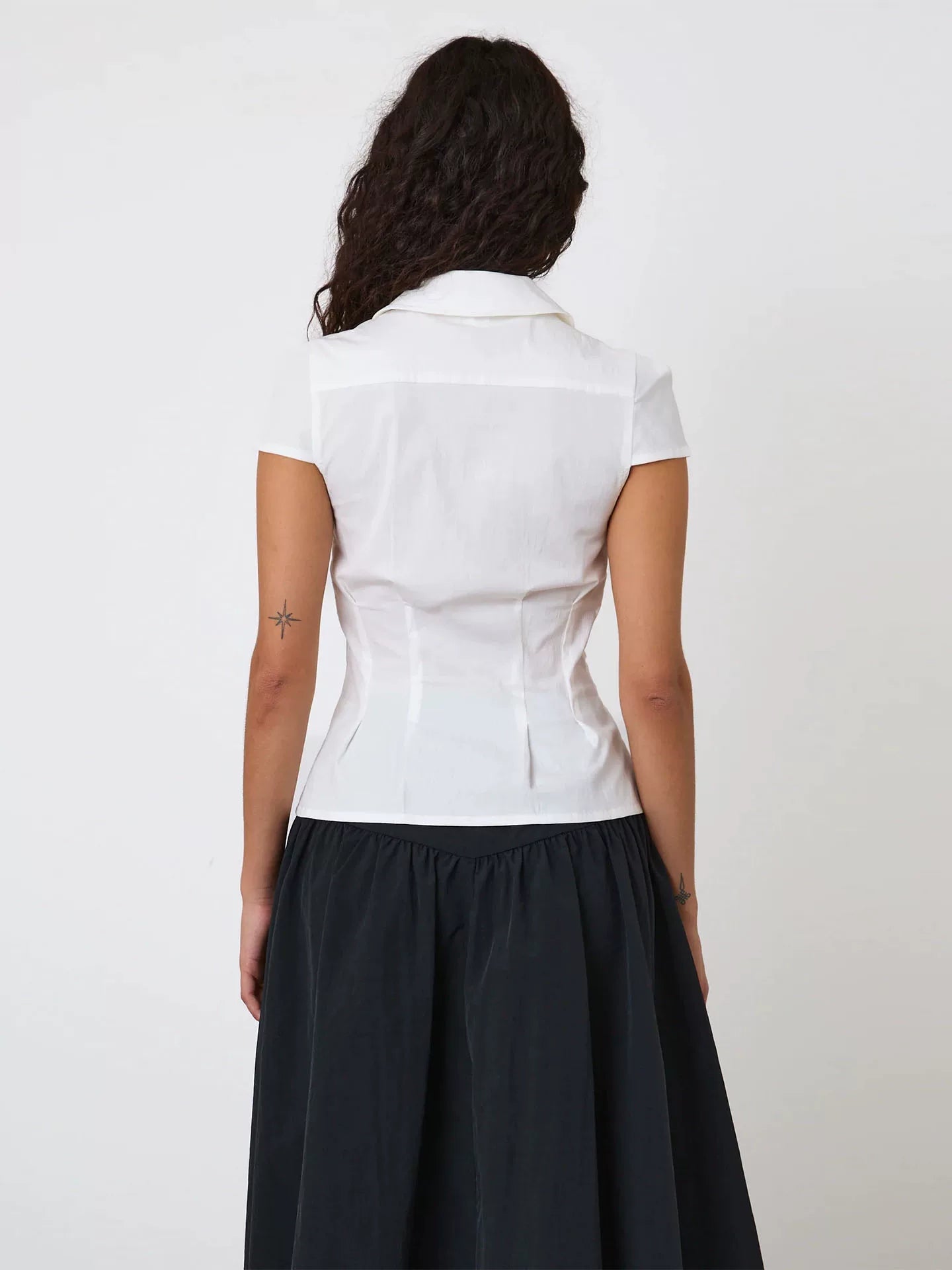 Missy Tailored Cap Sleeve Blouse