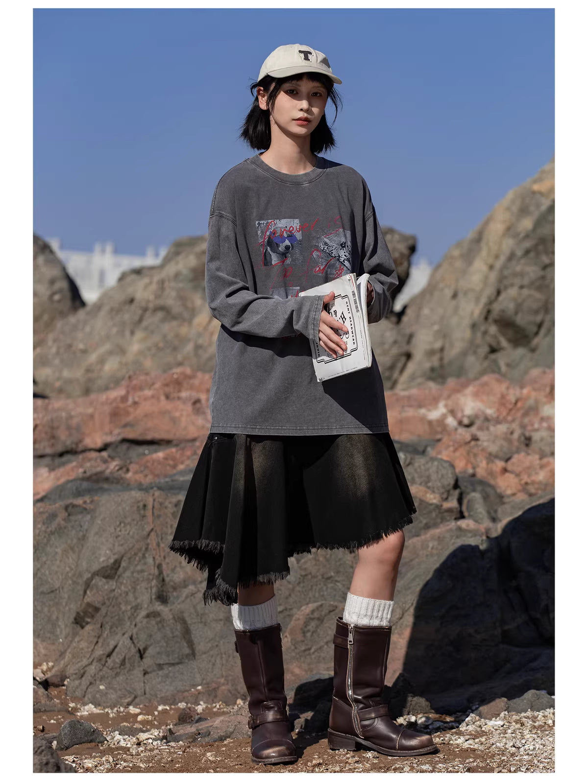 Obsidian Form Midi Skirt