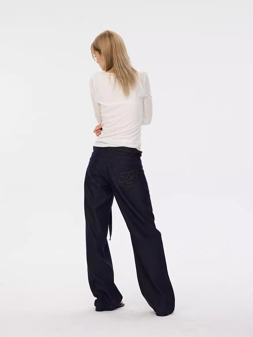 Asymmetric Wrap Jeans