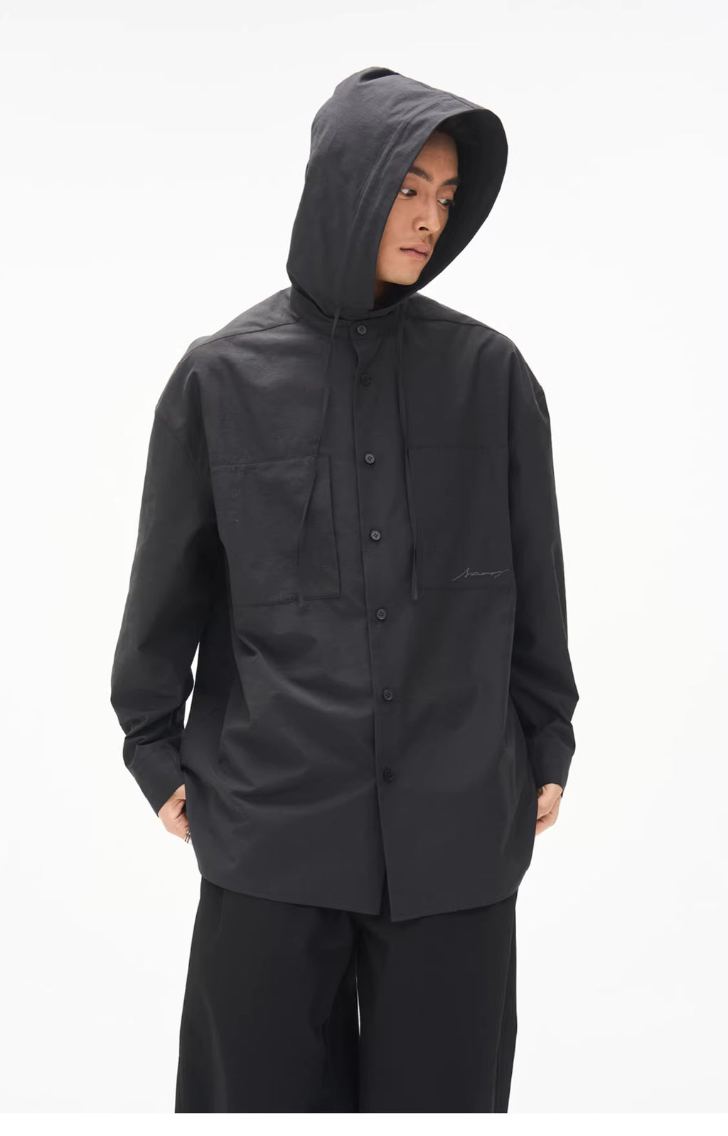 Micro-Topography Hooded Jacket