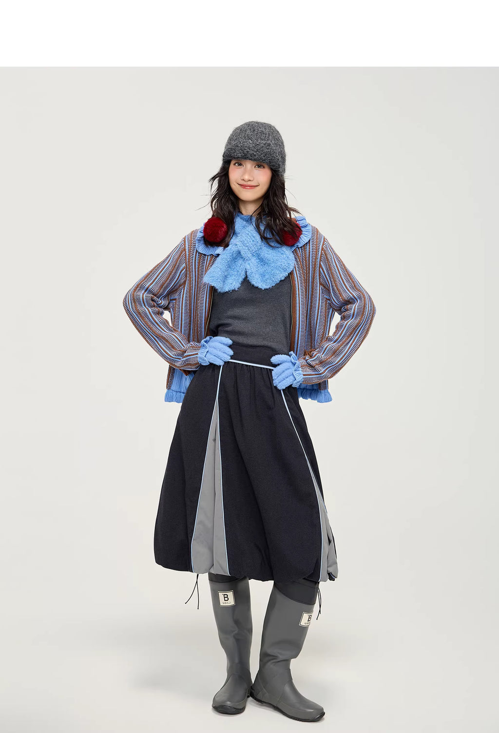 Tulip Bubble Hem Skirt