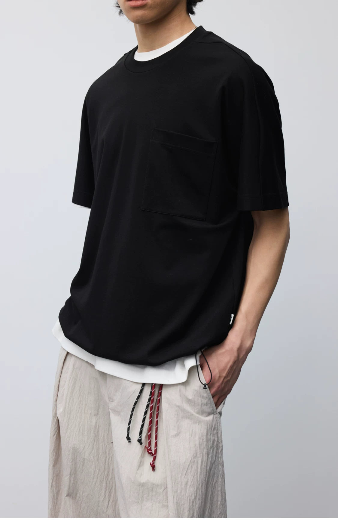 Triacetate Blend Pocket T-Shirt