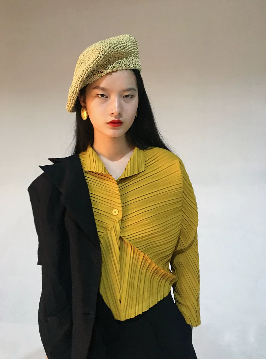 Aureate Exoskeleton Pleat Shirt