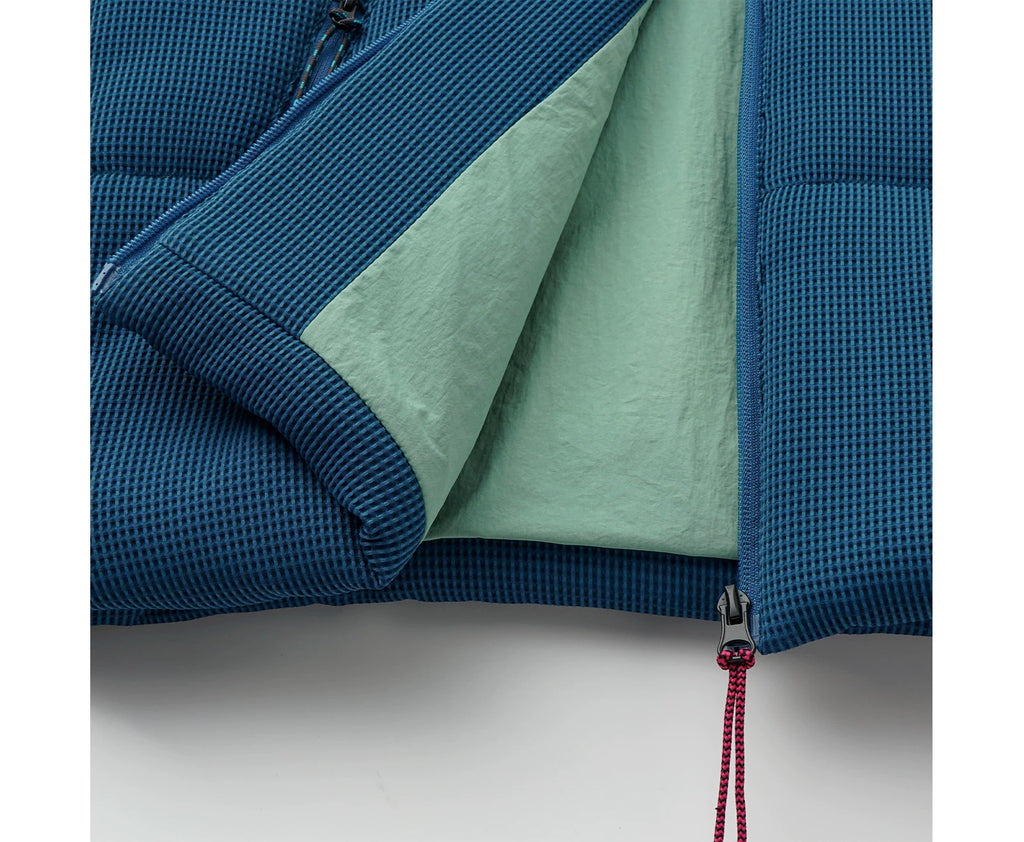 Scatter Stitch Waffle Vest in Prussian Blue