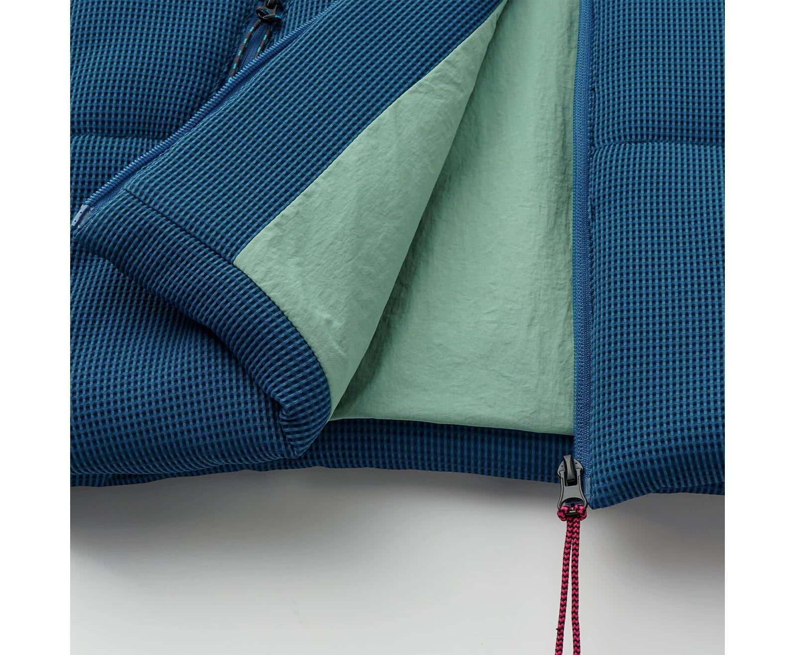 Scatter Stitch Waffle Vest in Prussian Blue