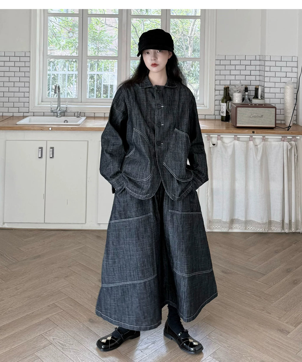 Petal Drift Button-Up Jacket