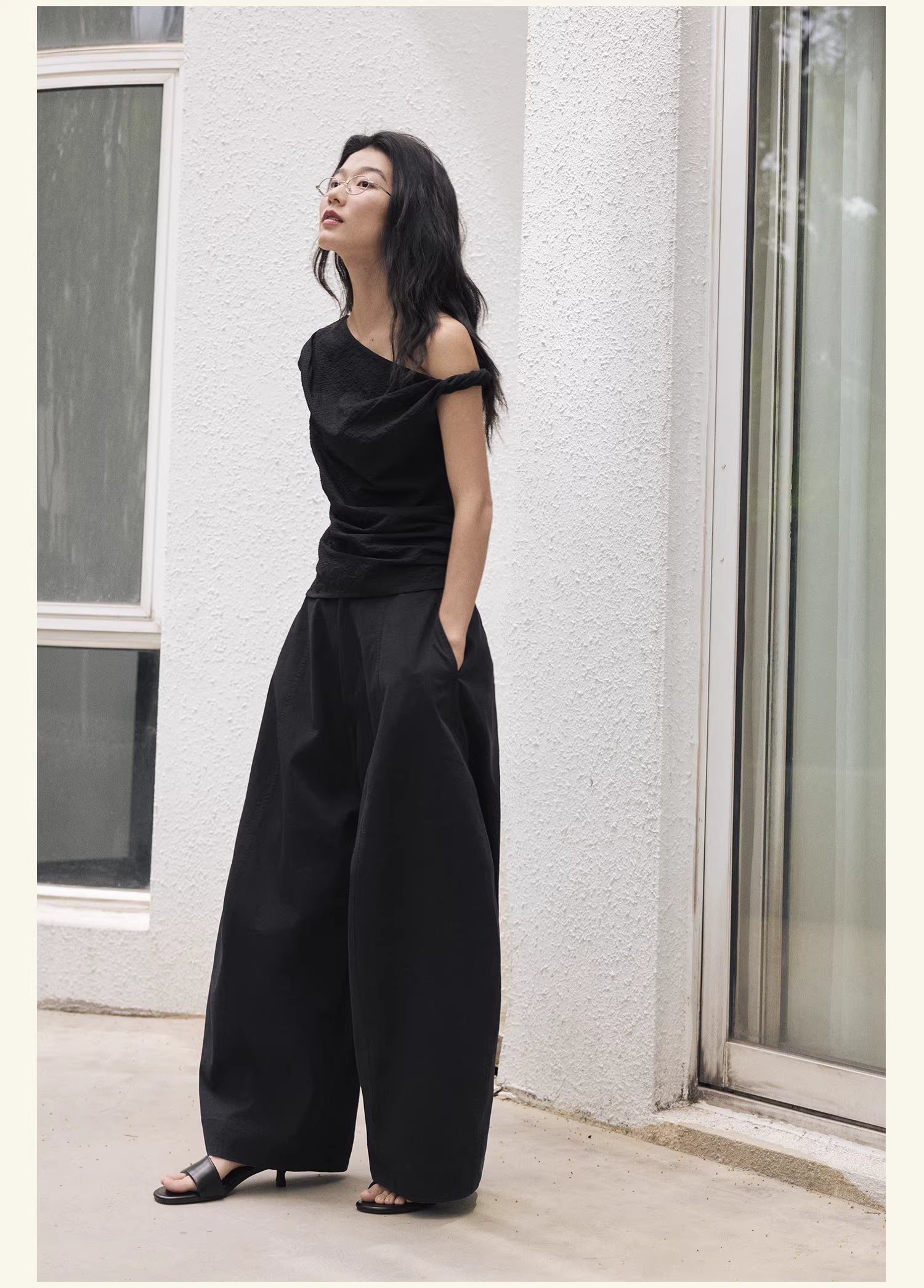 Textured Topography Off-Shoulder Top