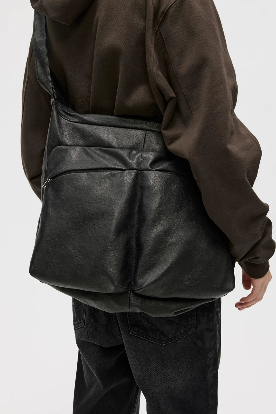 Bow Strap Slouch Messenger Bag