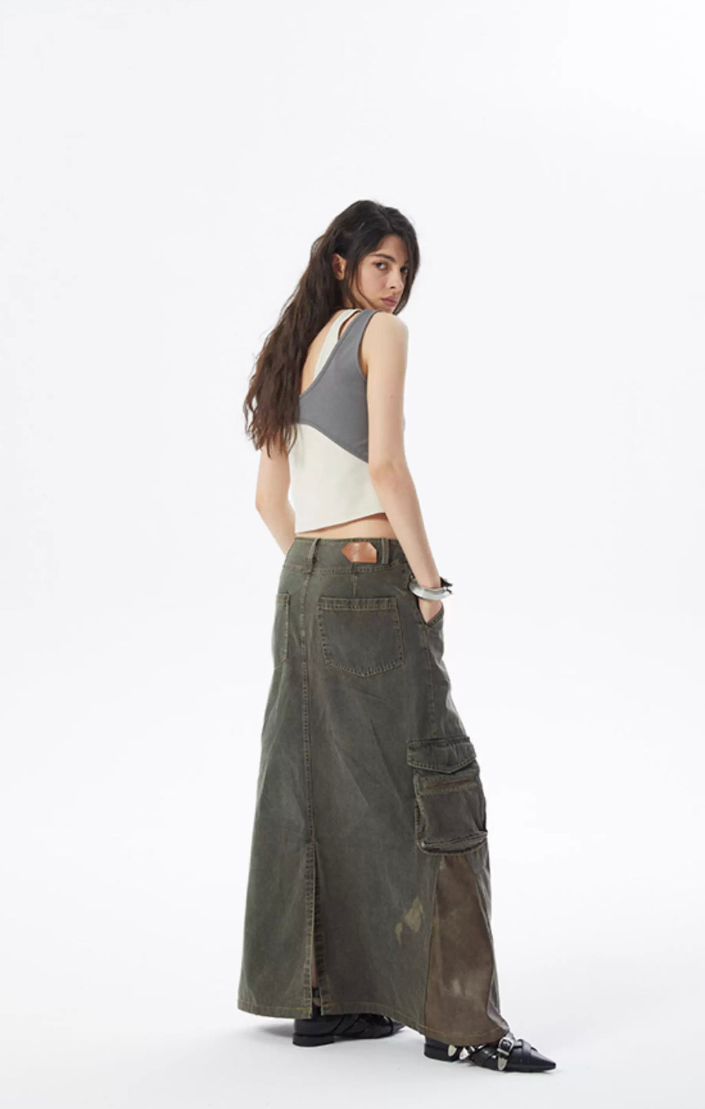 Irregular Panelled Two-Toned Tank