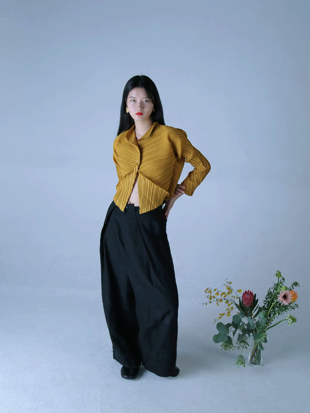 Aureate Exoskeleton Pleat Shirt