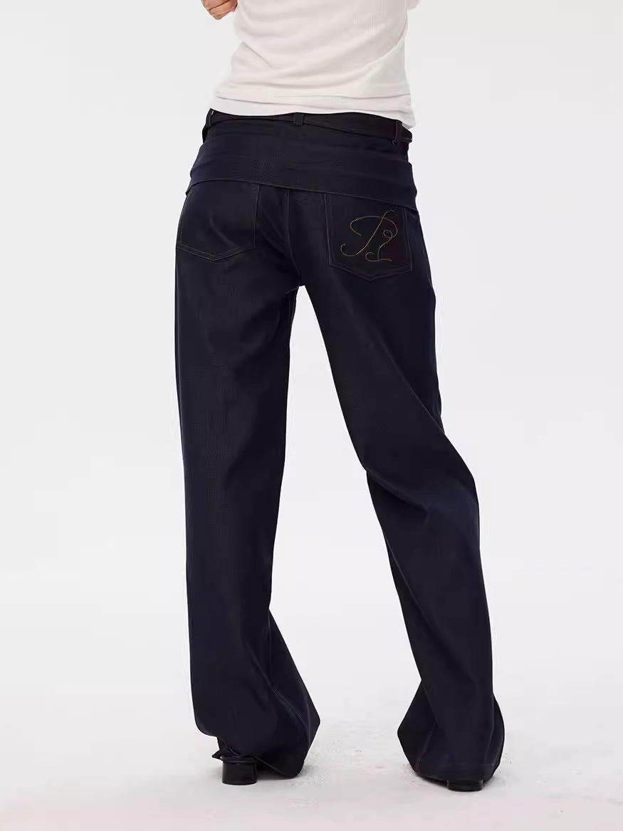 Asymmetric Wrap Jeans