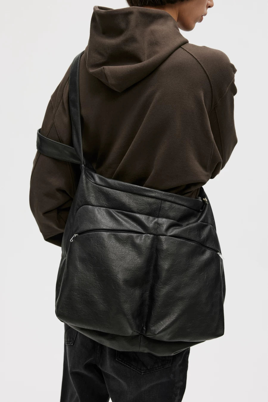 Bow Strap Slouch Messenger Bag