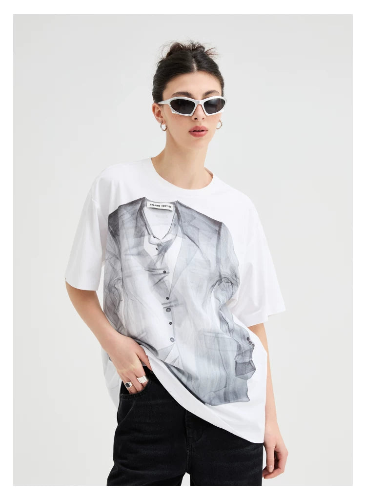 Trompe L’Oeil Print Tee