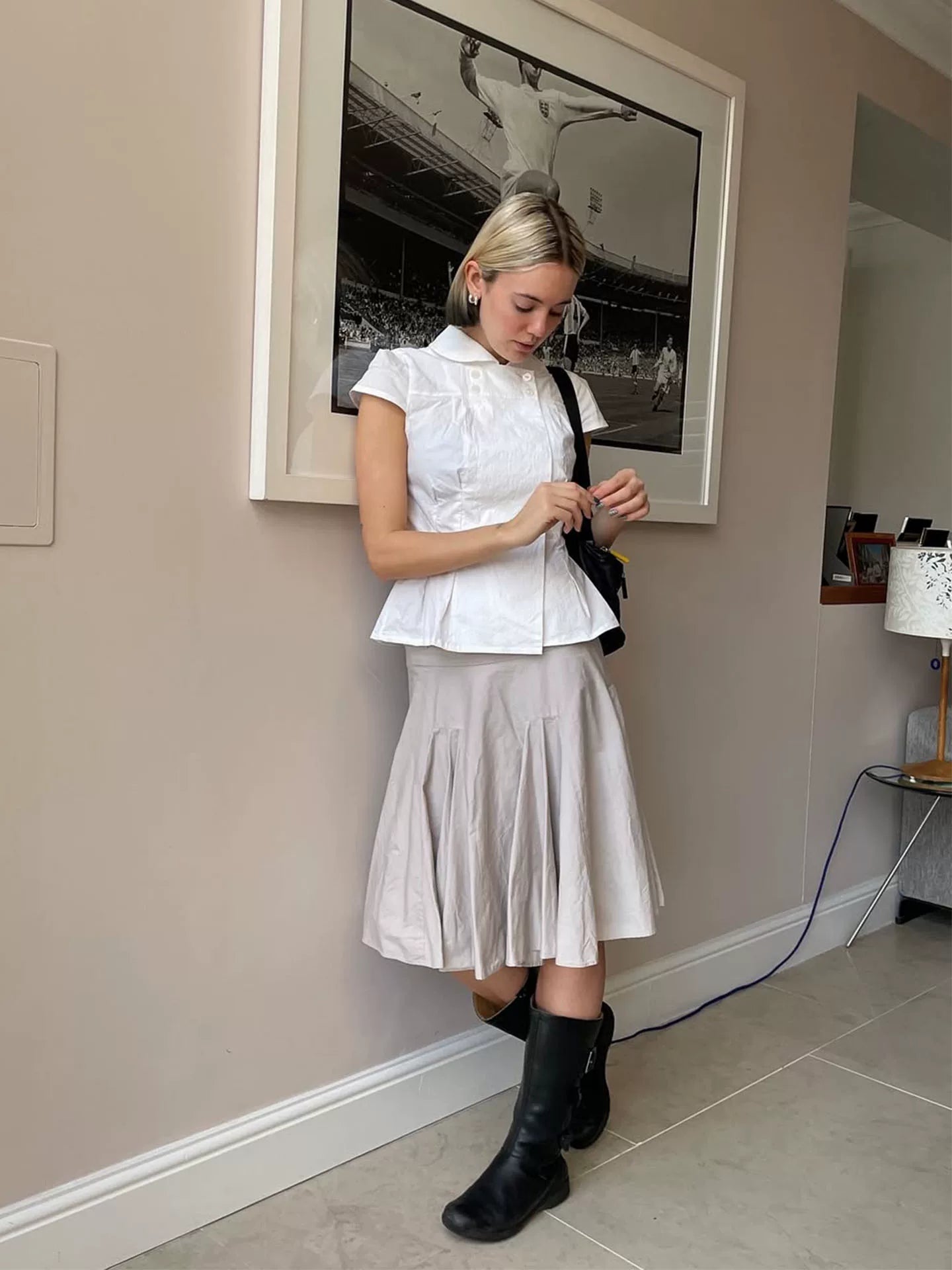 Missy Tailored Cap Sleeve Blouse
