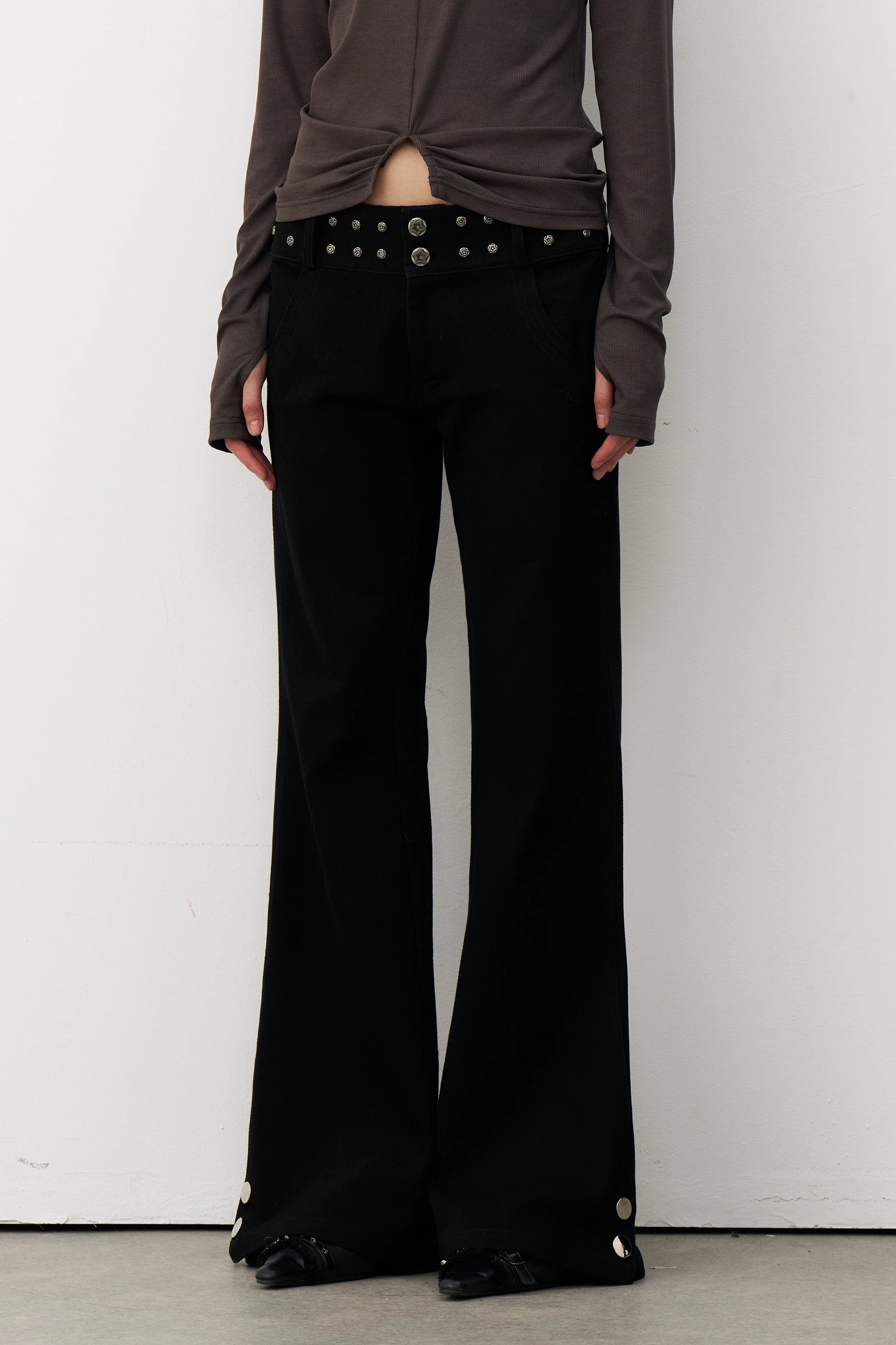Nocturne Stud Flare Trousers