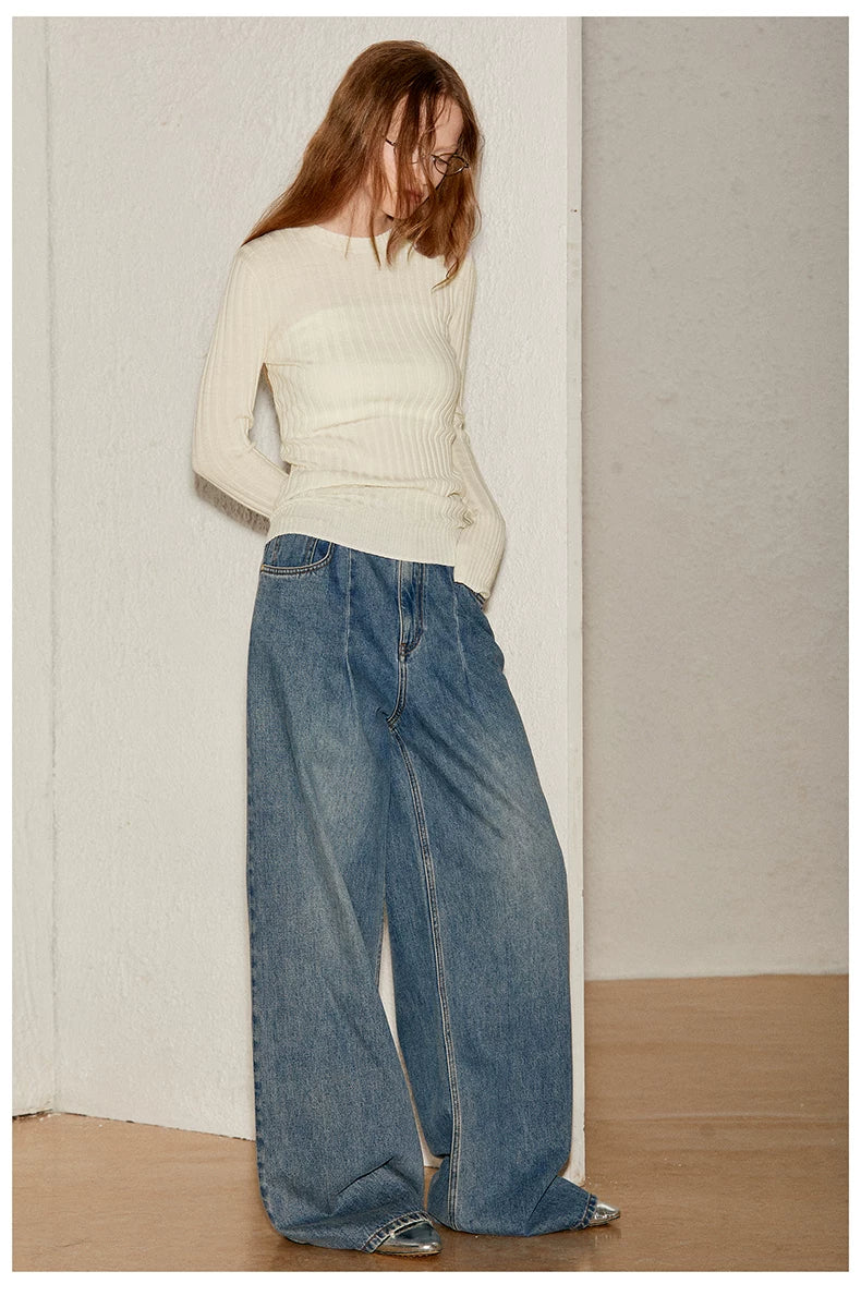 Wide Leg Structural Jeans