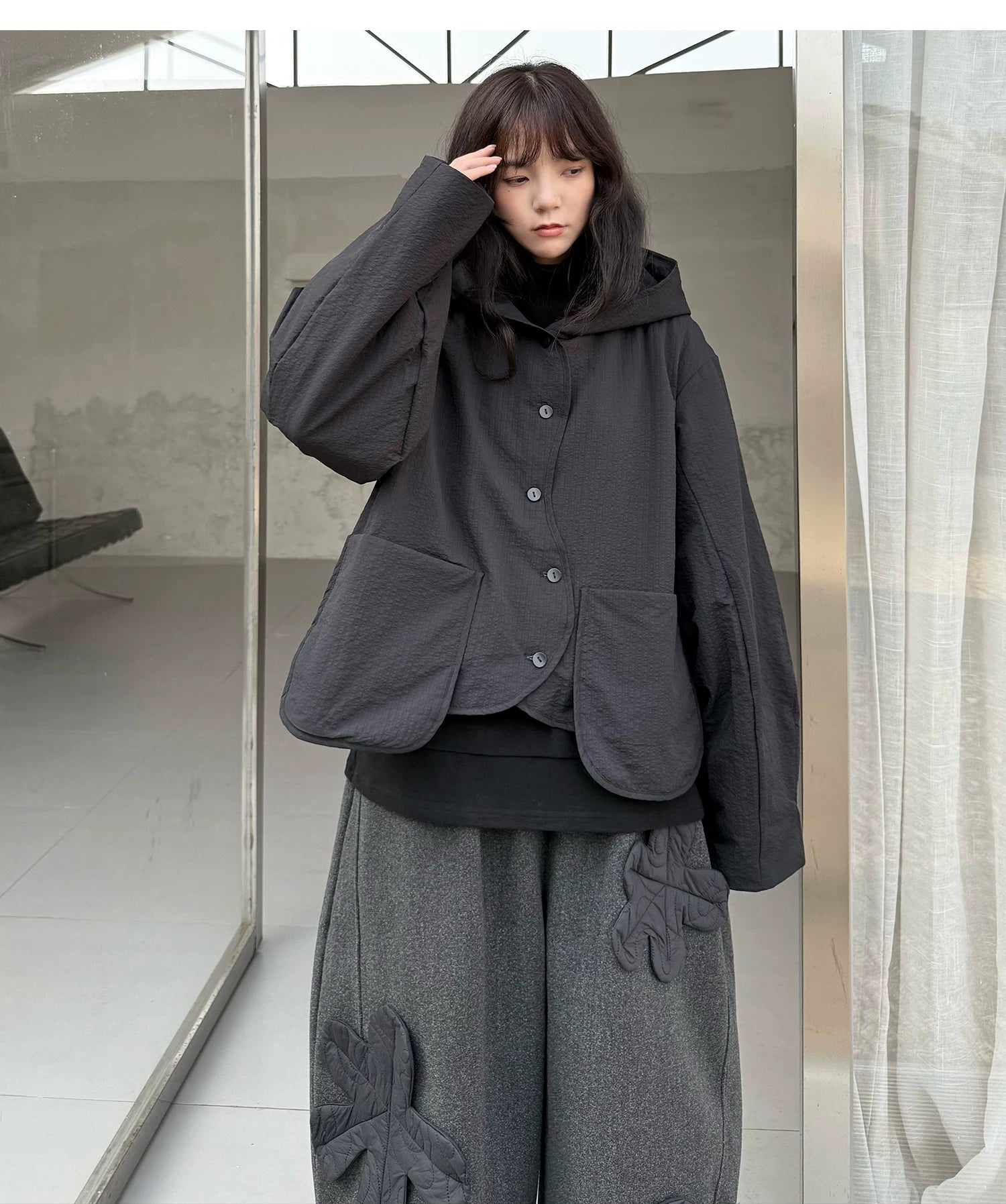Shadow Hooded Quilted Jacket