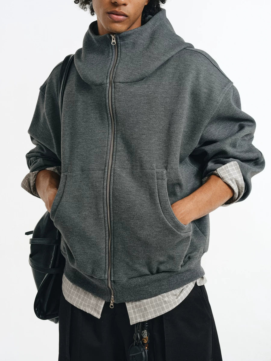 Detachable Plaid Layer Hoodie