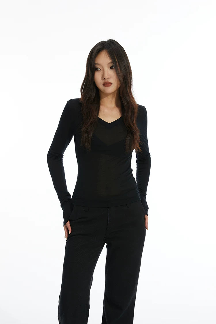 Second Skin Thumbhole Long Sleeve Top