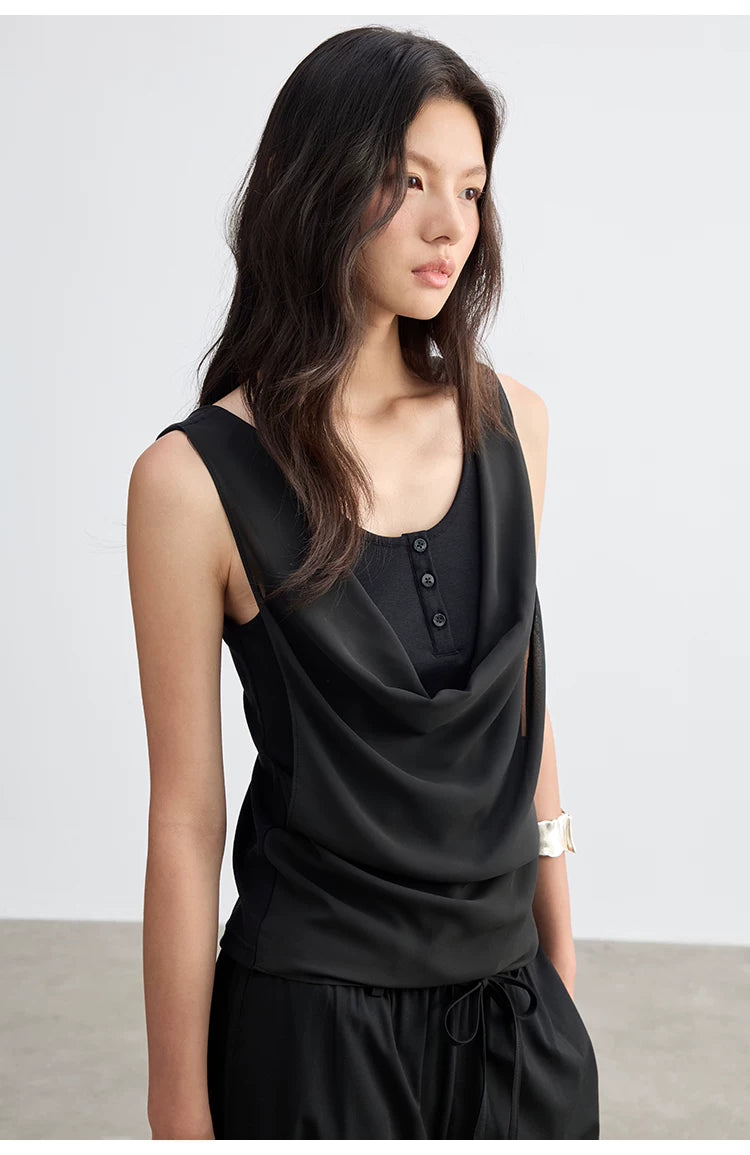 Cascade Drape Layered Tank