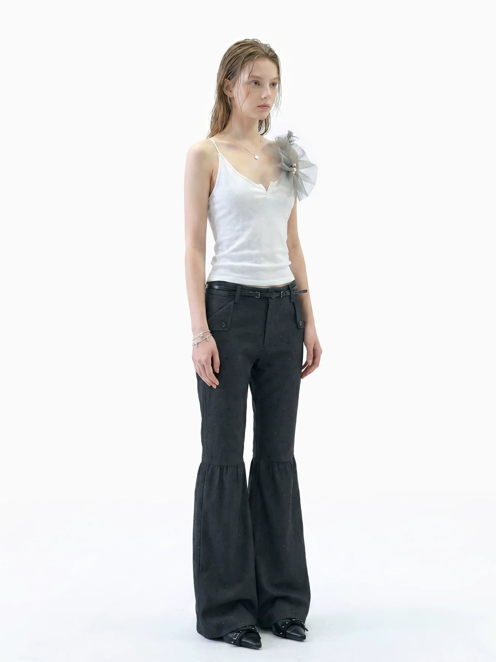 Midnight Fleur Flare Trousers