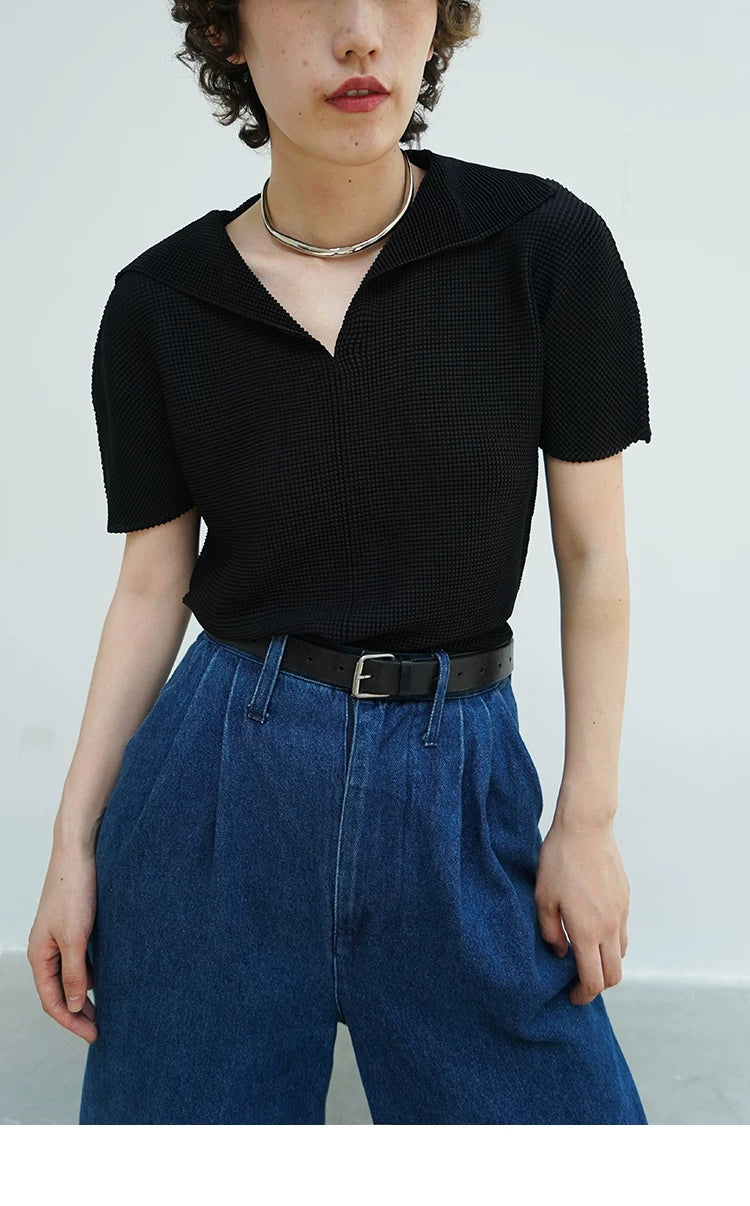 Micro-Piqué Polo Top
