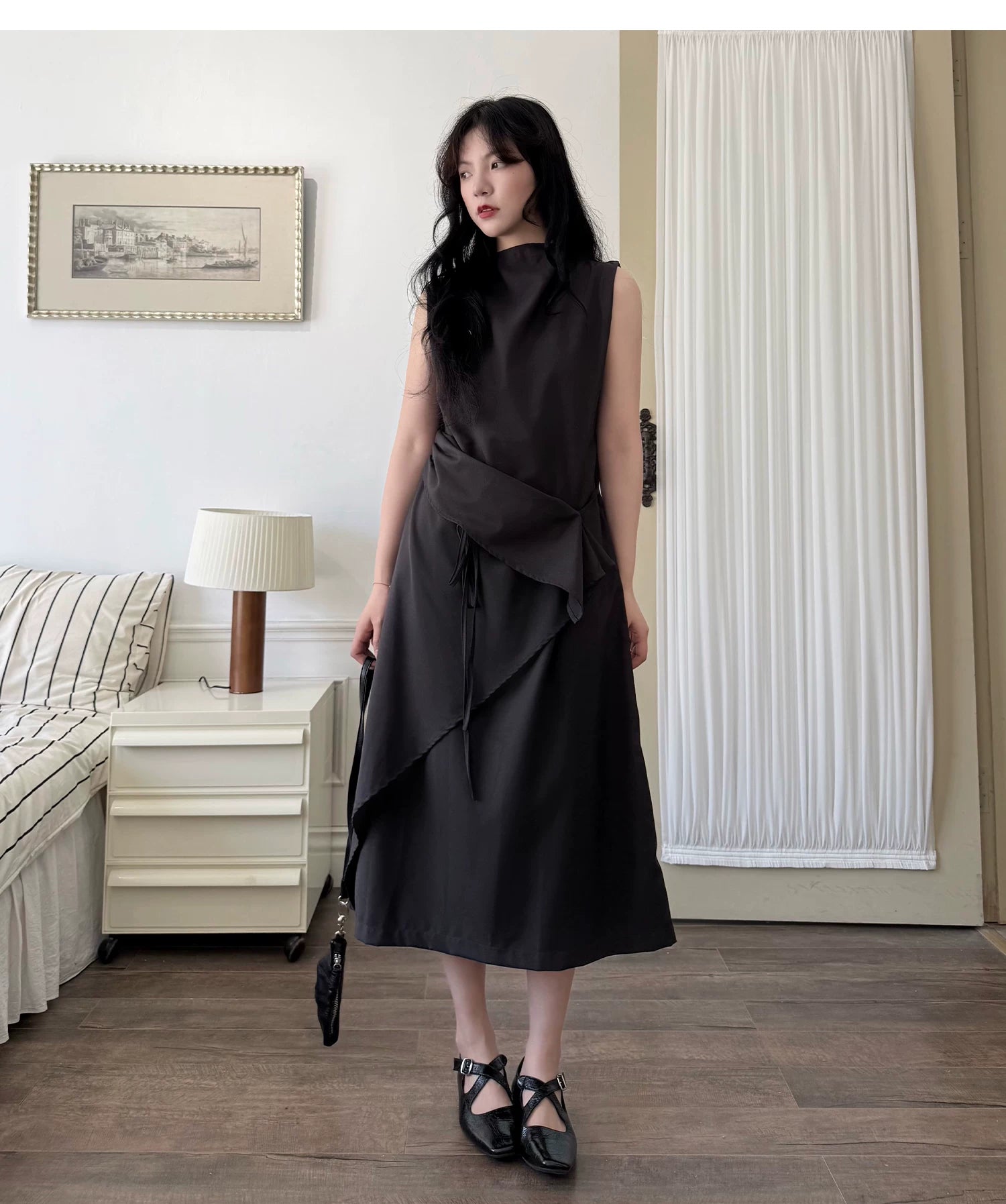 Foldline Wrap Dress