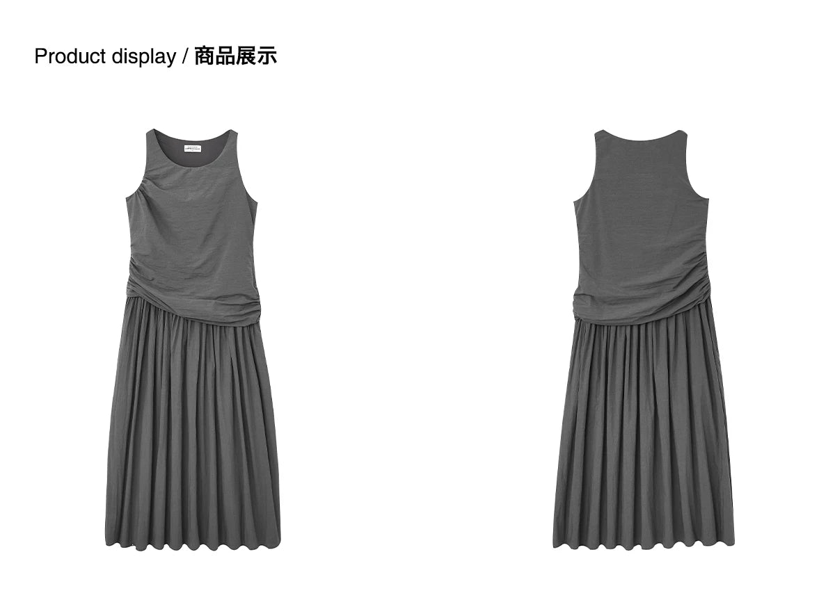 Ruched Tank Midi Dress