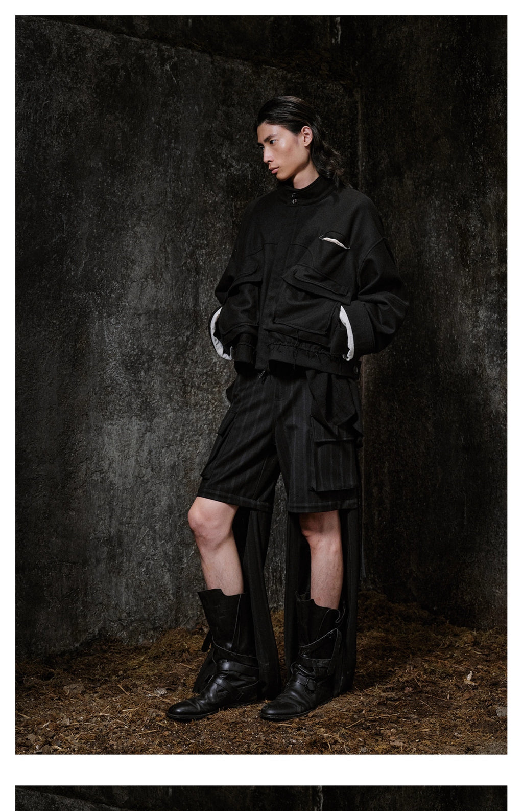 Blouson Jacket in Black Ink