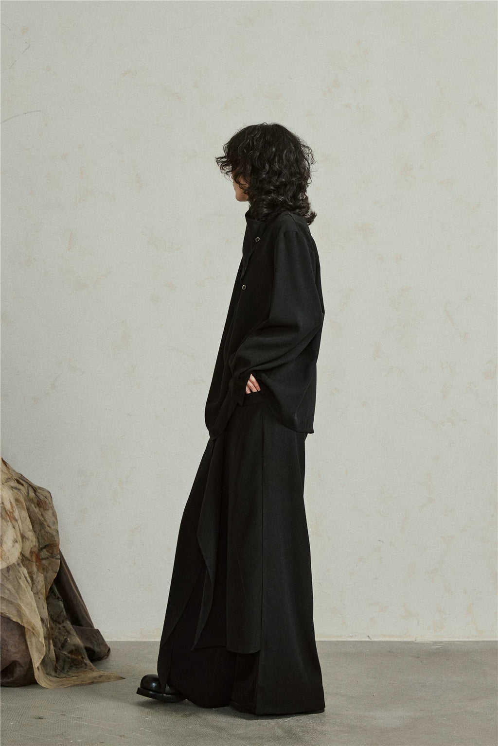 Sculptural Oversized Draped Tunic