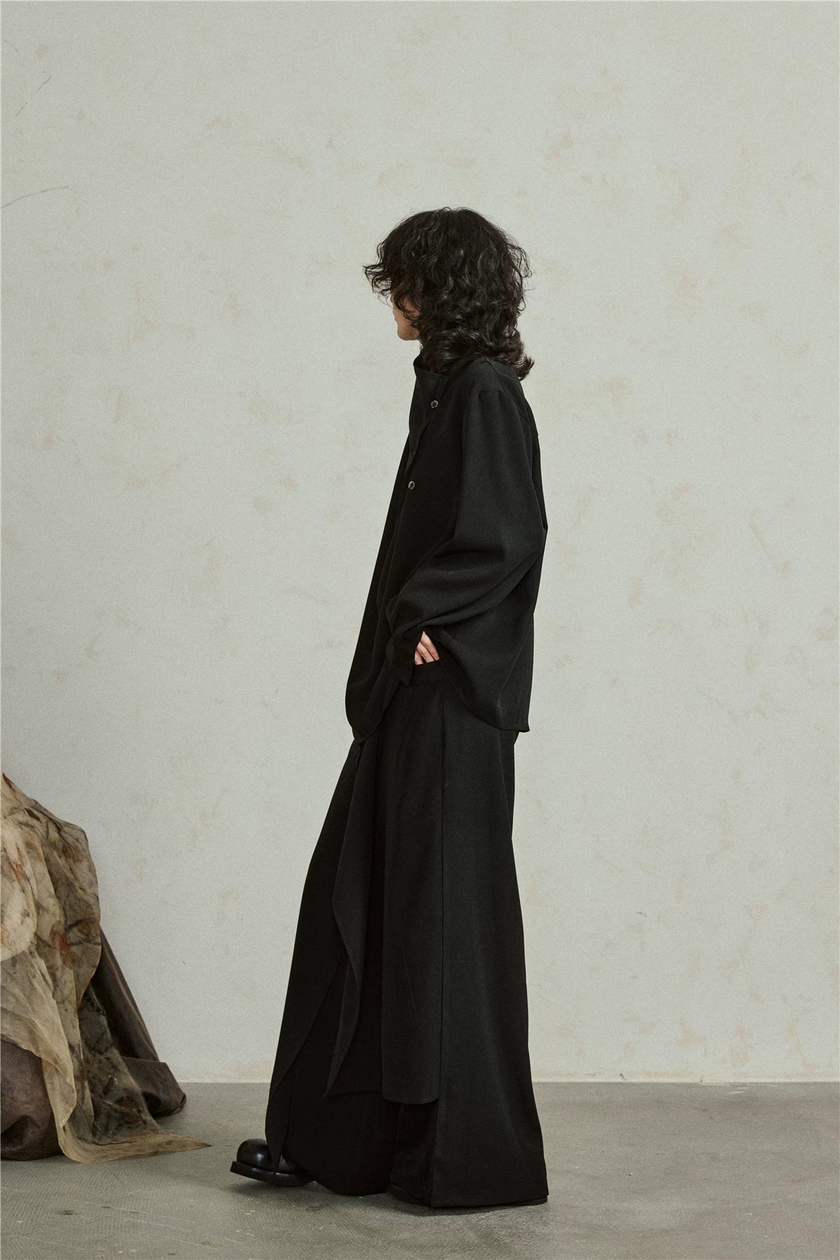 Sculptural Oversized Draped Tunic